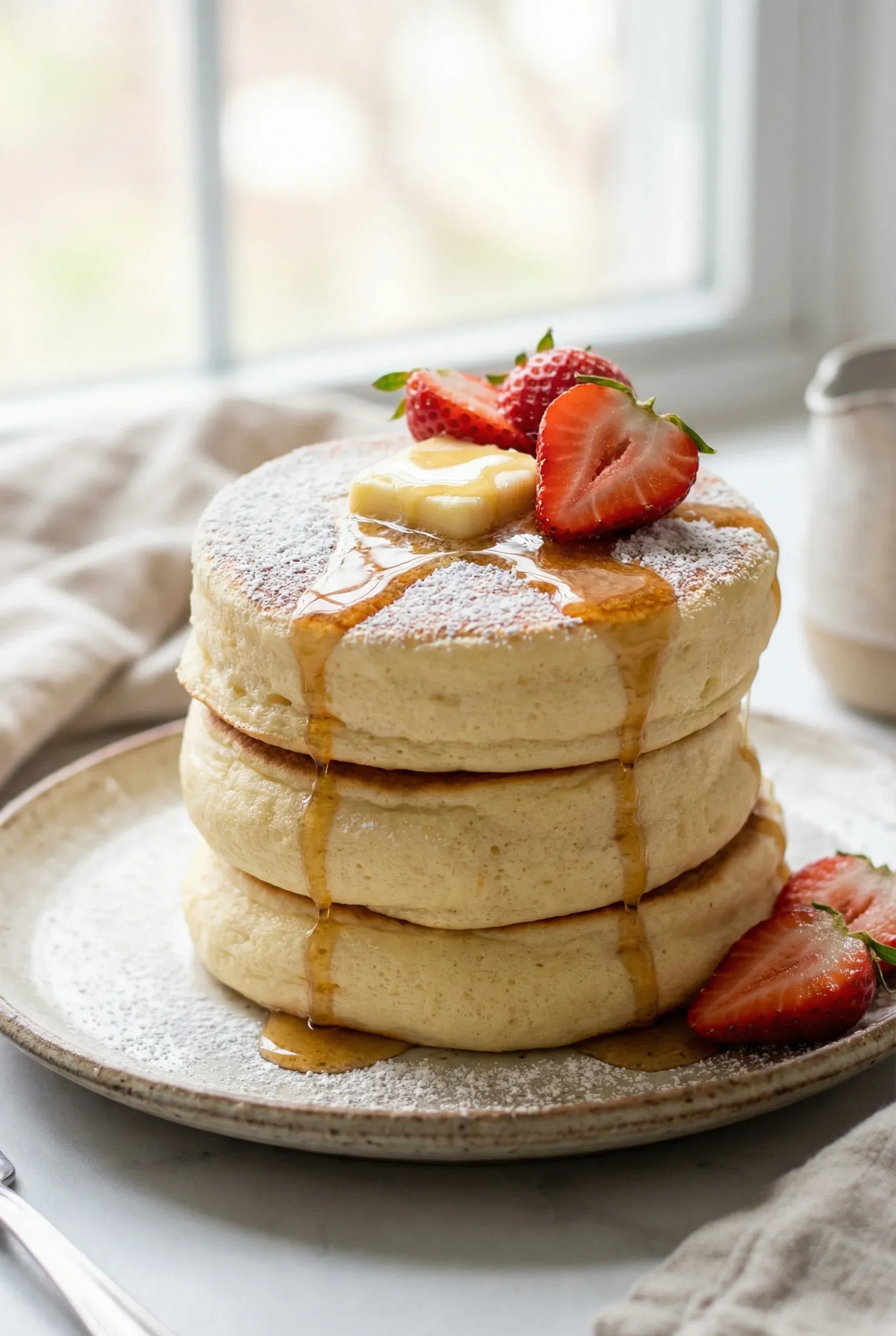 Fluffy Japanese Soufflé Pancakes