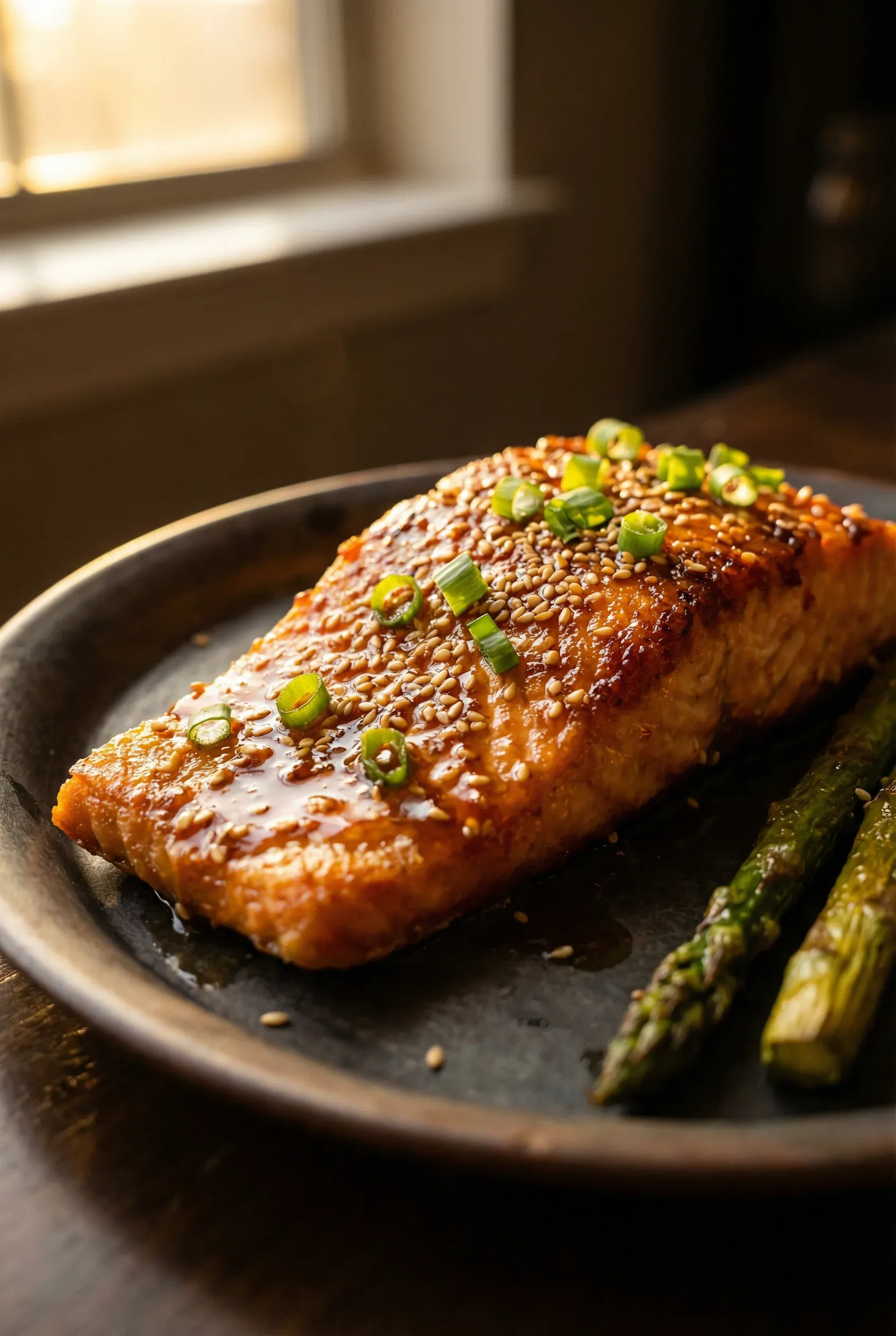 Honey Garlic Crispy Salmon