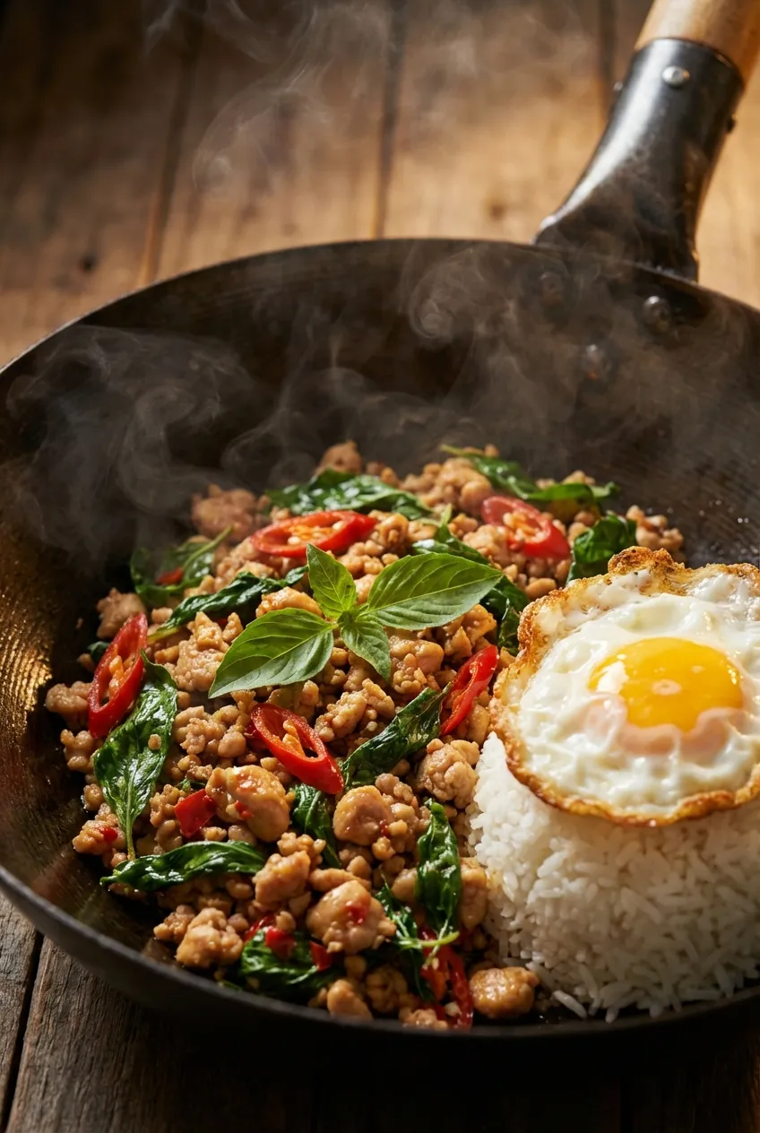Spicy Thai Basil Chicken Stir-Fry